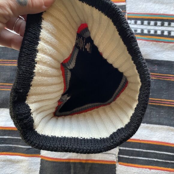 Vintage Smiley Wool Beanie. Black. XS/S. 80’s. Winter. Kids or Small Headed. USA - Picture 3 of 9